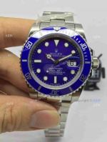Swiss Fake Rolex Submariner Blue Dial Blue Ceramic Bezel Watch